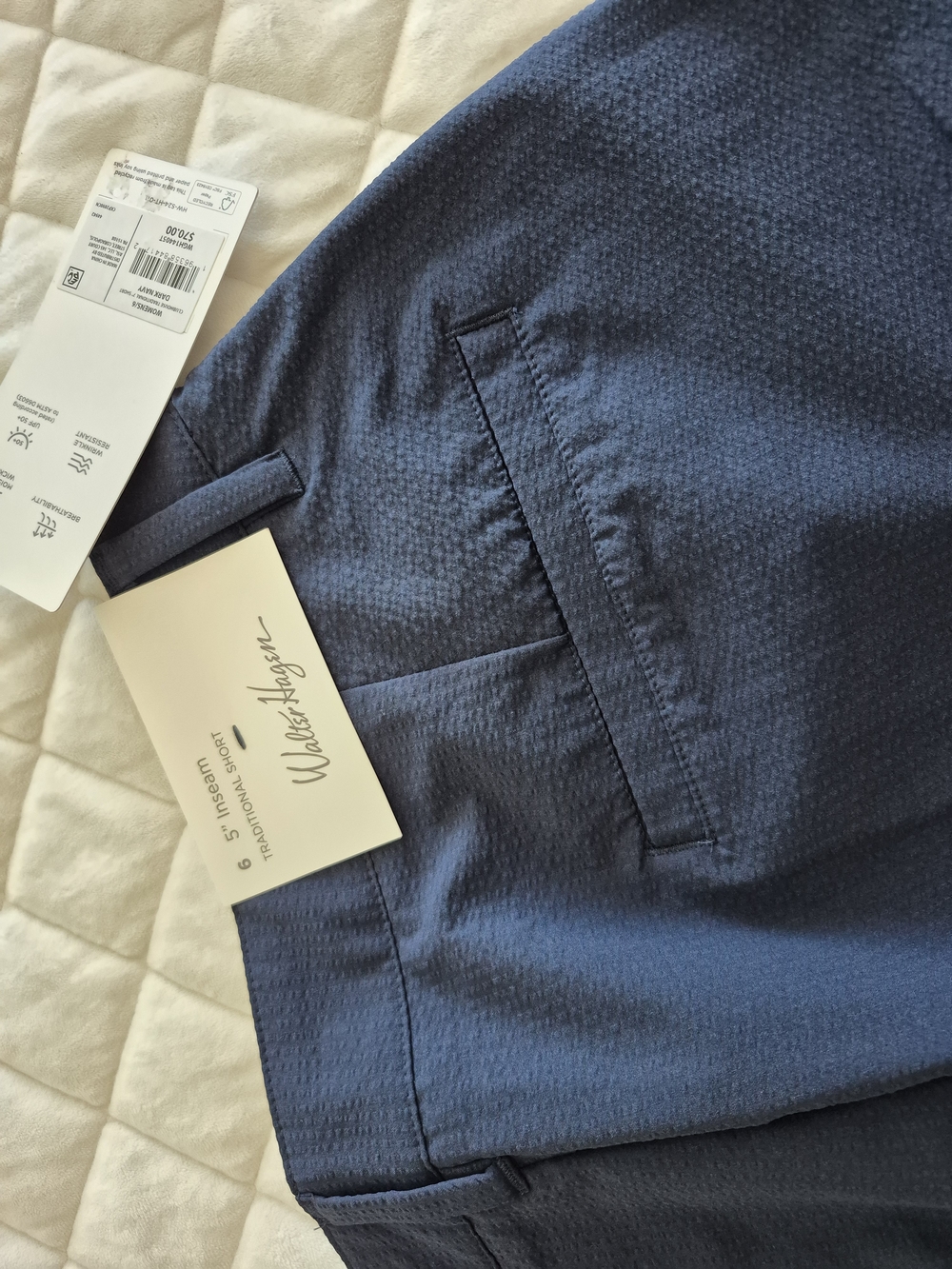 Womens Walter Hagen 5' Inseam Navy Traditional Shorts - Picture 3 of 4